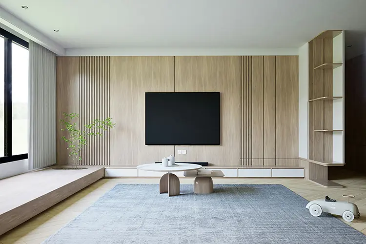plywood interior wall paneling